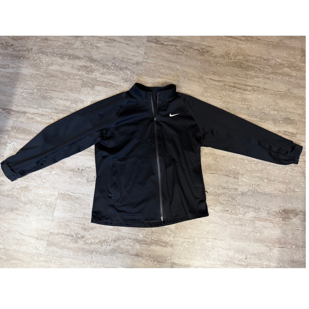 Nike Storm-FIT‎ ADV Women Black Full Zip Jacket Mock Neck Large